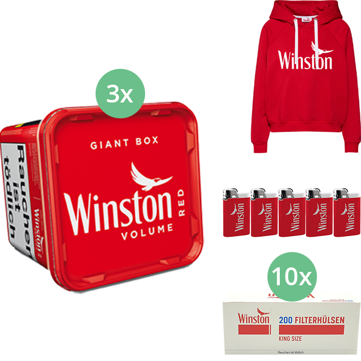 Winston Giant Box 3 x 260g mit 2000 Hülsen