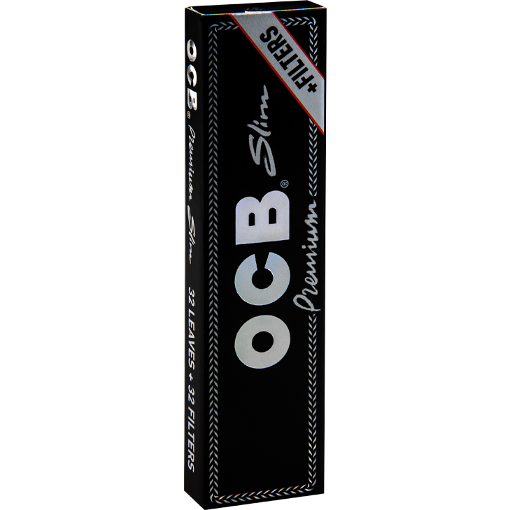 OCB Schwarz Premium Long Slim 32 Blatt mit Tips