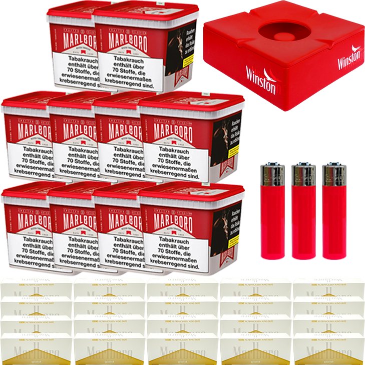Marlboro Crafted Selection 10 x 235g mit 4000 Gold King Size Hülsen
