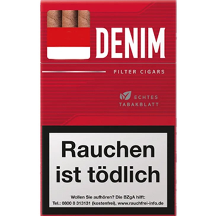 Denim Red Zigarillos mit Filter (6 Stangen) 60 x 17 Stück