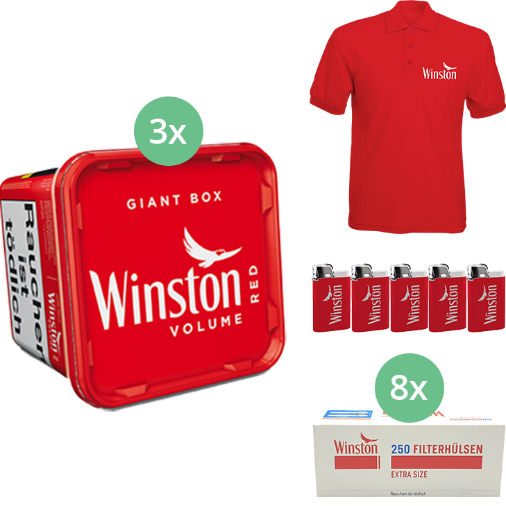 Winston Giant Box 3 x 230g mit 2000 Hülsen