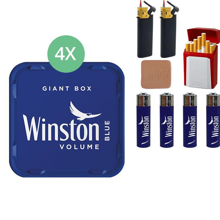 Winston Giant Box Blue 4 x 245g mit Etui