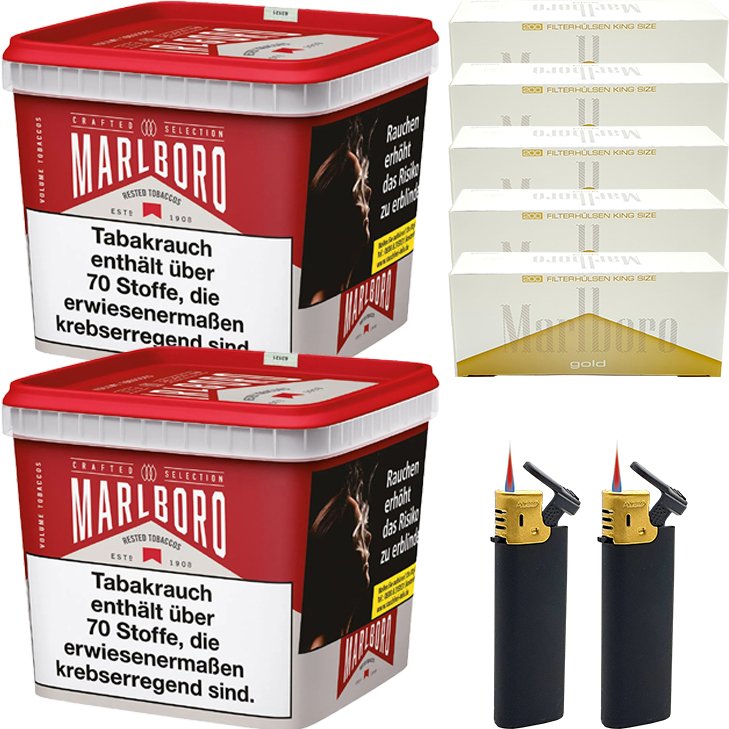 Marlboro Crafted Selection 2 x 300g mit 1000 King Size Hülsen