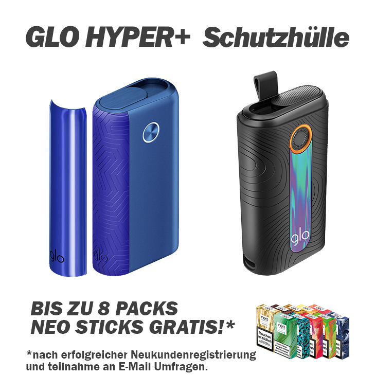 glo hyper+ UNIQ Blau Starter Kit + gratis neo sticks mit SLEEVE Interstellar
