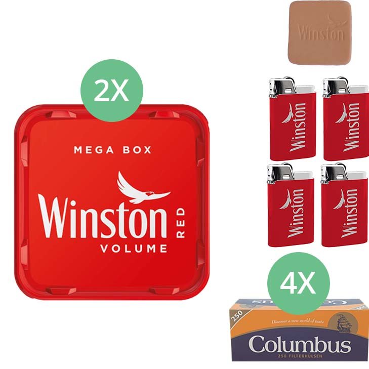 Winston Mega Box 2 x 125g mit 1000 Hülsen