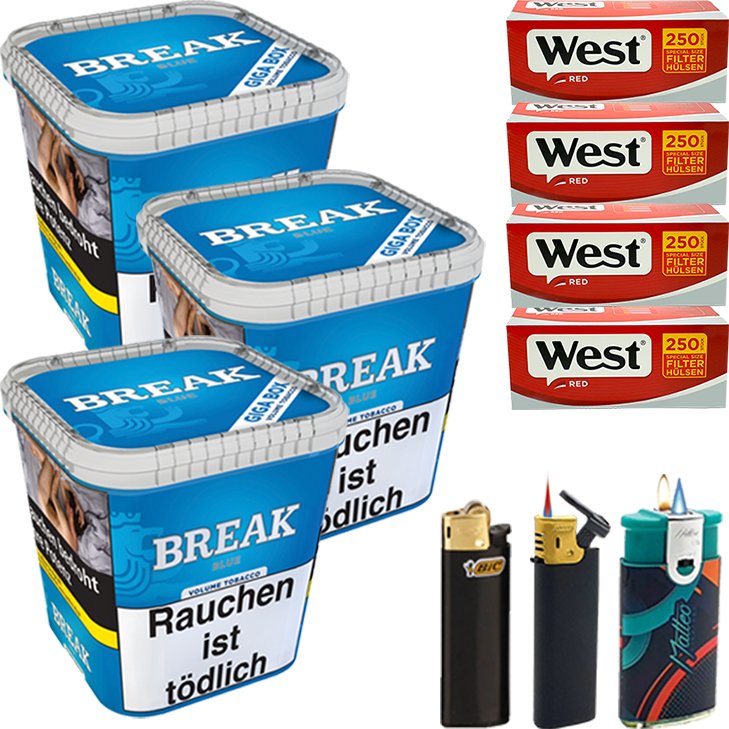 Break Blue 3 x 215g mit 1000 Special Size Hülsen