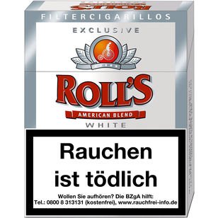Rolls Exclusive White Zigarillos mit Filter (2 Stangen) 16 x 23 Stück