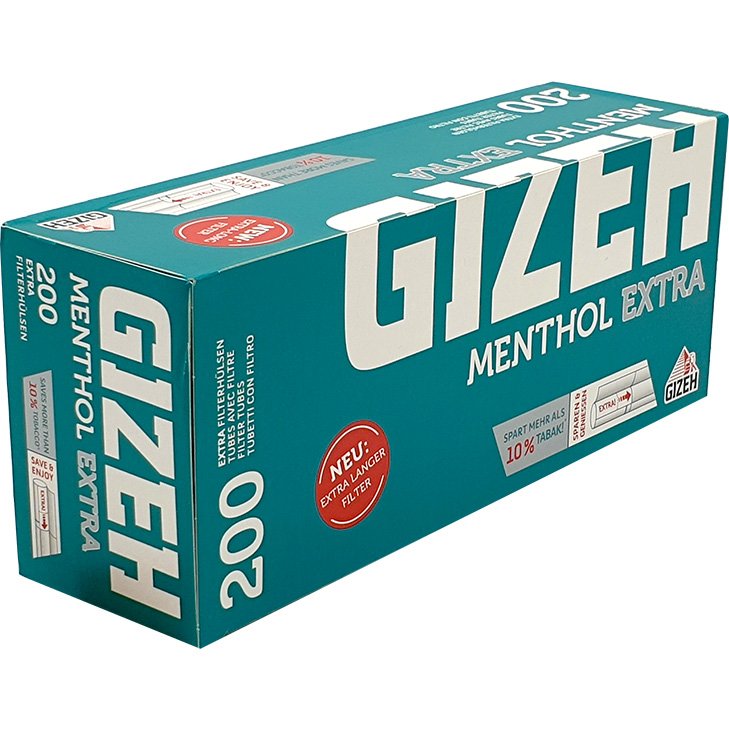 Gizeh Menthol Filterhülsen Extra 200