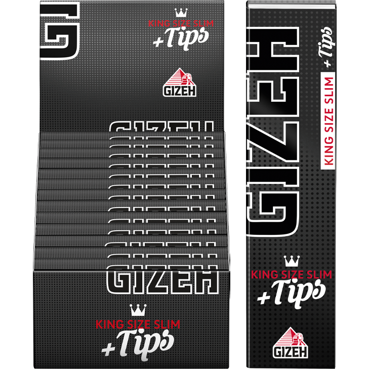 Gizeh Black King Size Slim 26 x 34 Blatt + Tips