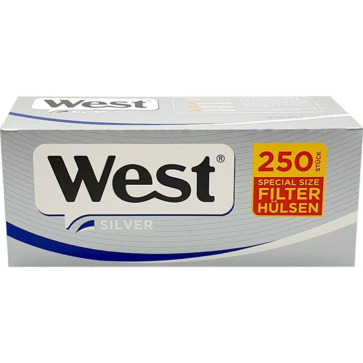 West Special Size Silver Filterhülsen 250