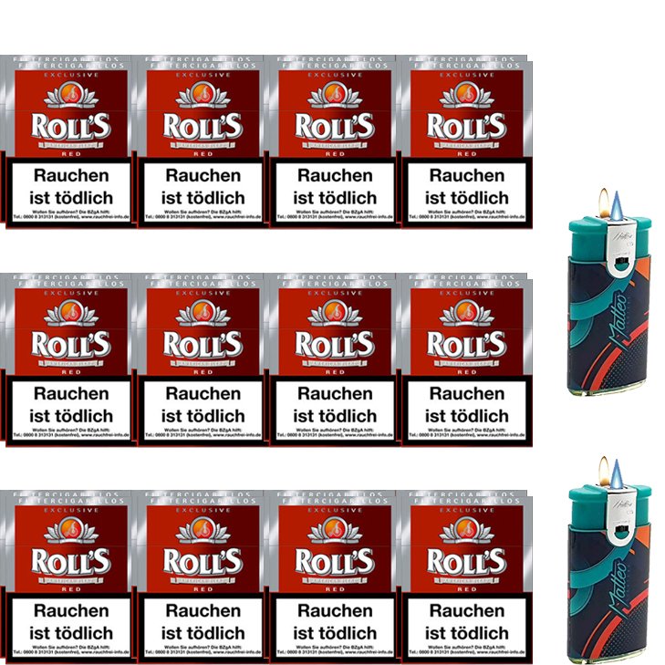 Rolls Exclusive Red Zigarillos mit Filter (3 Stangen) 24 x 23 Stück