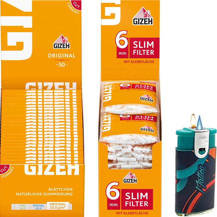 Gizeh Original mit Gizeh Slim Filter 6 mm