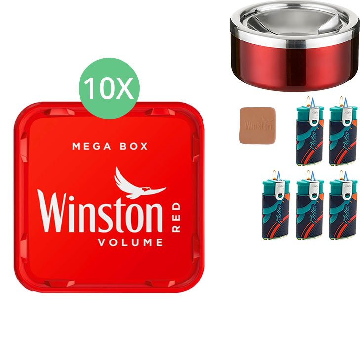Winston Mega Box 10 x 140g mit Kippaschenbecher