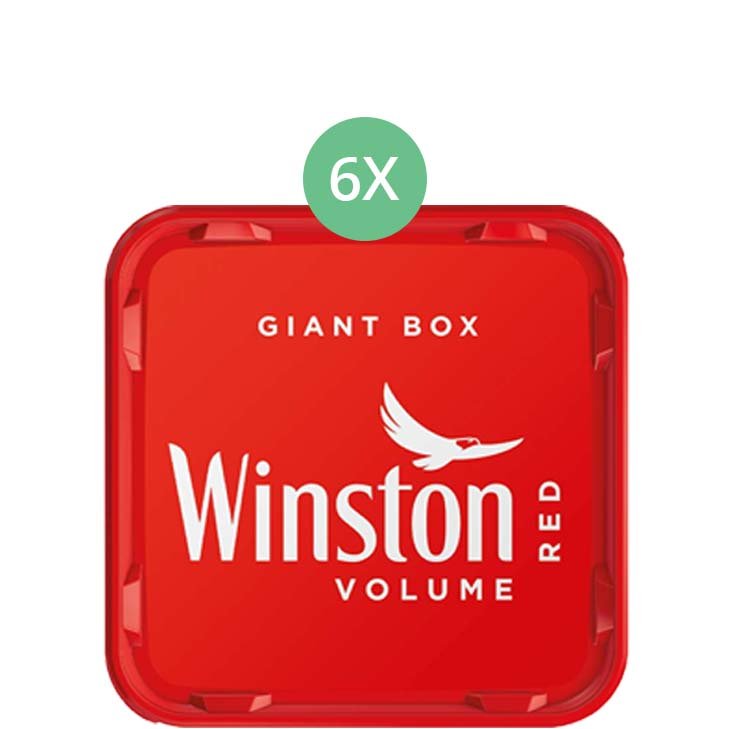 Winston Giant Box Volumentabak 6 x 220g mit Feuerzeug