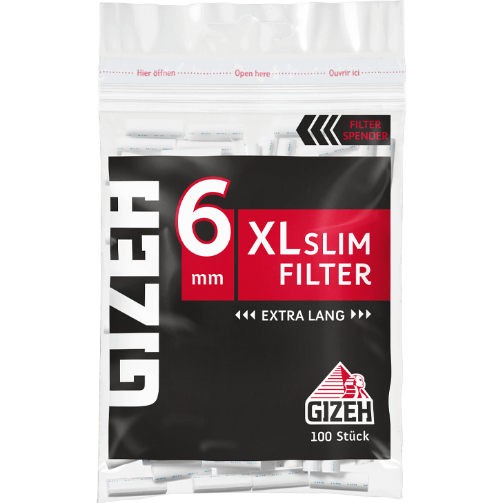 Gizeh Black XL Slim Filter 6 mm 100 Stück