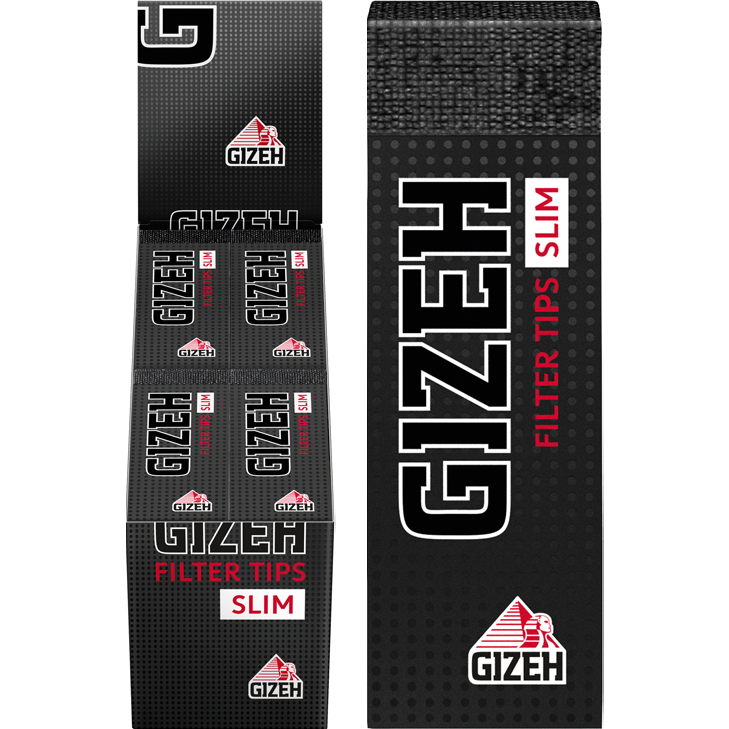 GIZEH BLACK Filter Tips SLIM 24 x 35 Blatt Filter Zigarettenfilter 