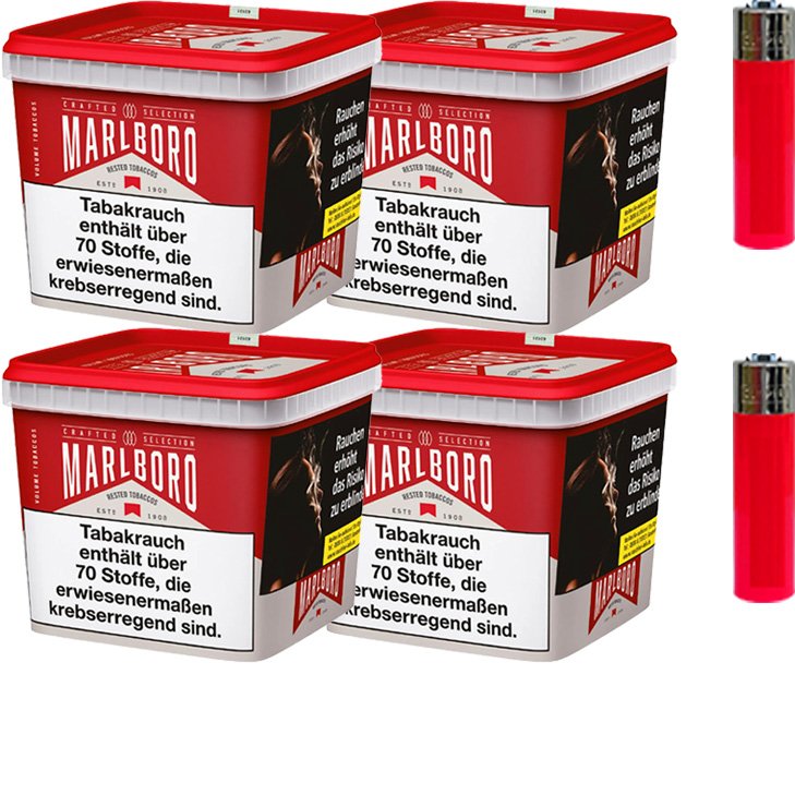 Marlboro Crafted Selection 4 x 235g mit Feuerzeug