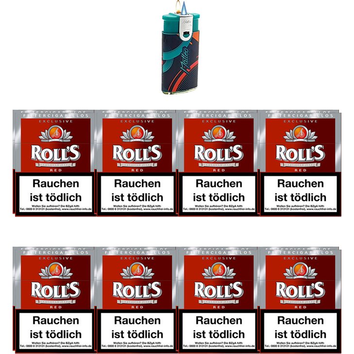 Rolls Exclusive Red Zigarillos mit Filter (2 Stangen) 16 x 23 Stück