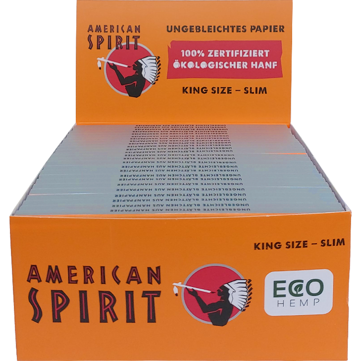 American Spirit King Size Slim 50 x 33 Blatt