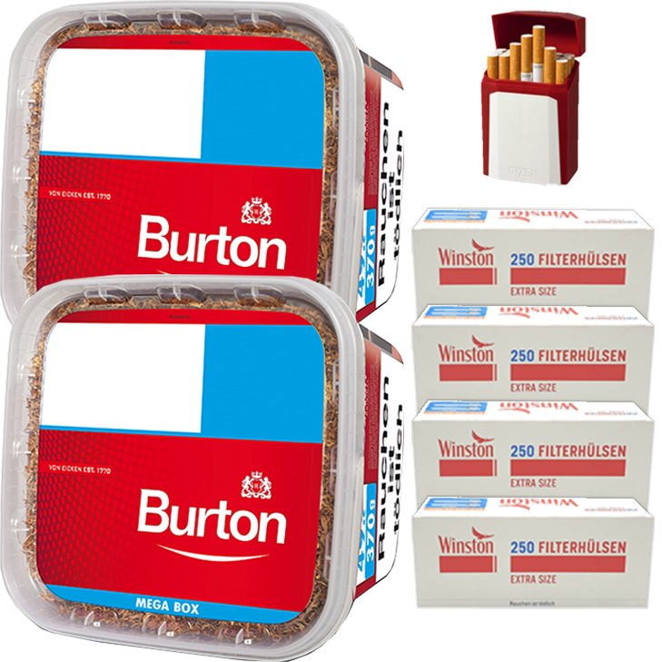 Burton 2 x 350g mit 1000 Extra Size Hülsen