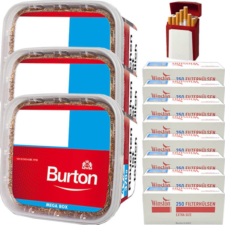 Burton 3 x 330g mit 2000 Extra Size Hülsen