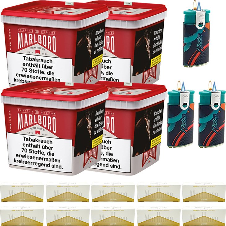 Marlboro Crafted Selection 4 x 300g mit 2000 King Size Hülsen