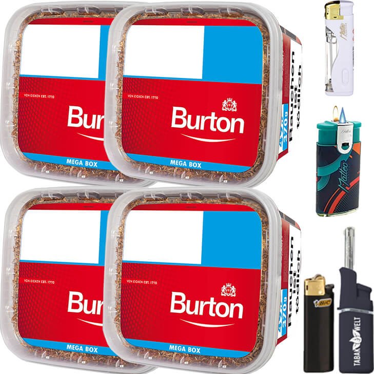 Burton 4 x 330g mit Feuerzeug Set