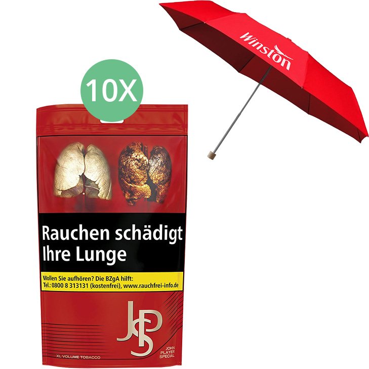 JPS John Player 10 x 106g mit Regenschirm