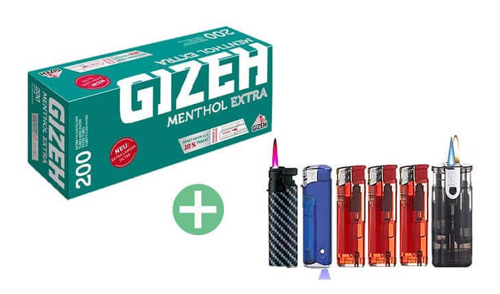Gizeh Menthol Extra Filterhülsen 25 x 200