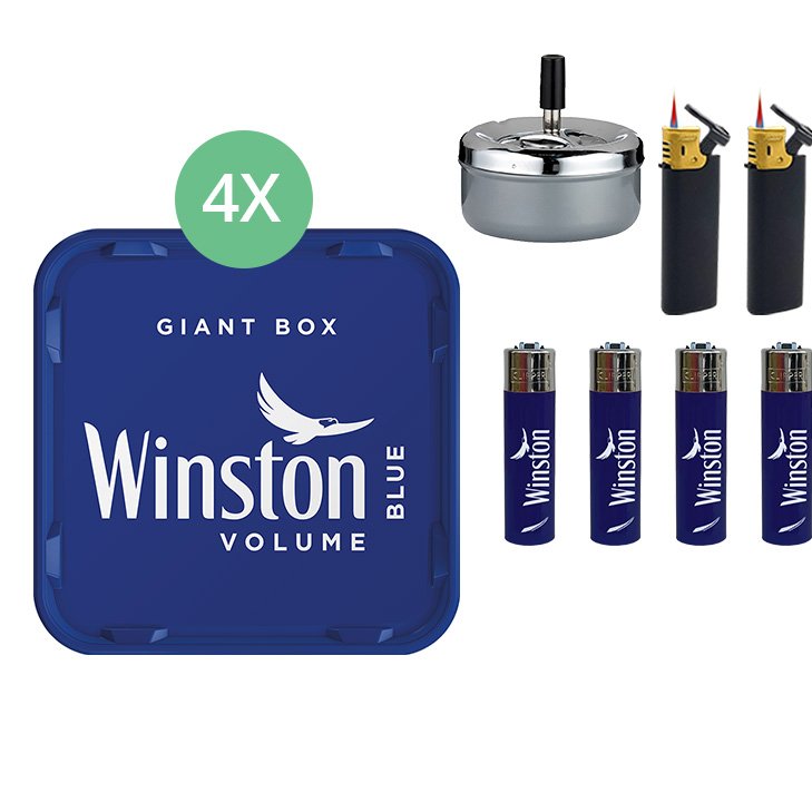 Winston Giant Box Blue 4 x 245g mit Aschenbecher