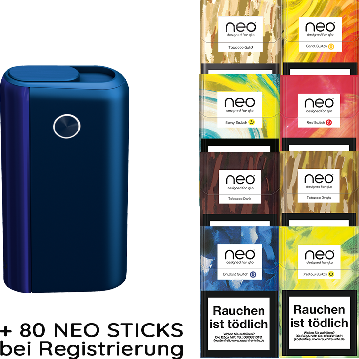 glo hyper+ Starter Kit Energetic Blue + Gratis neo Sticks