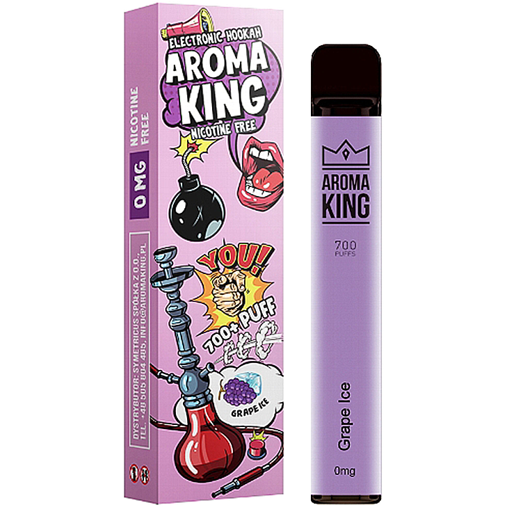 Aroma King E-Shisha 0 mg/ml Traube Ice