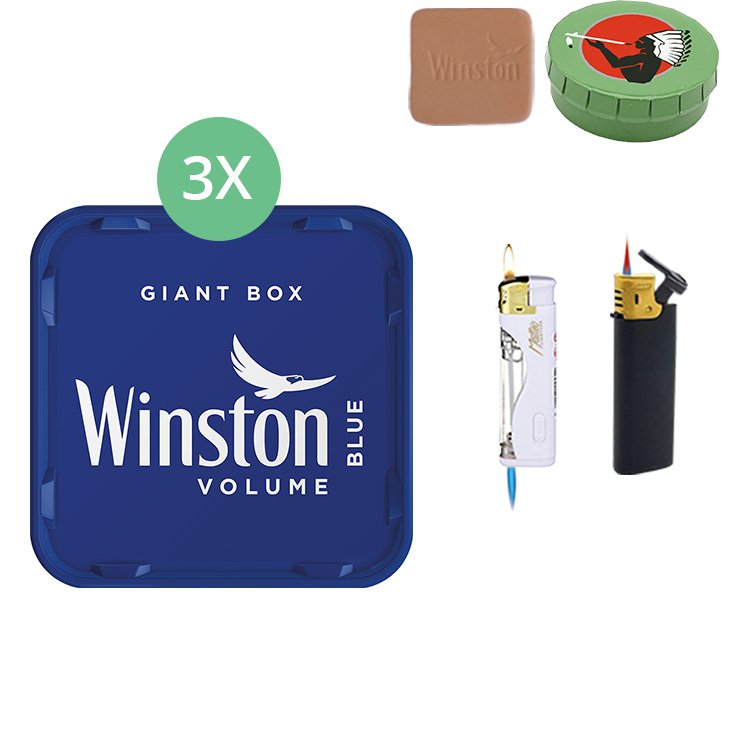 Winston Giant Box Blue 3 x 245g mit Tabakerfrischer