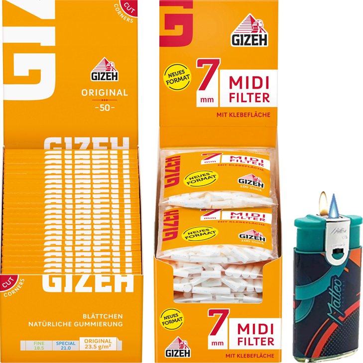 Gizeh Original mit Gizeh Midi Filter 7 mm