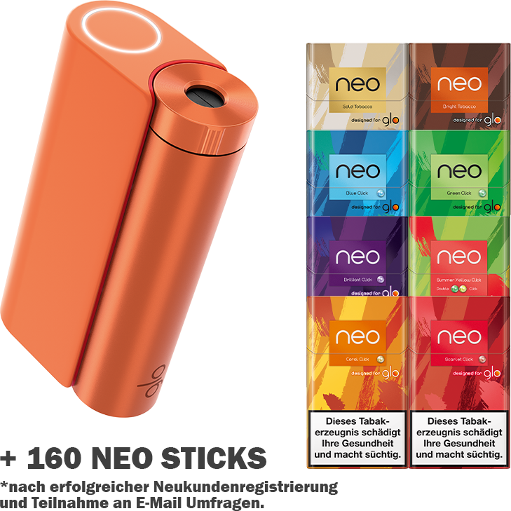 glo hyper x2 orange + gratis neo sticks