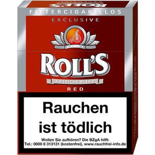 Rolls Exclusive Red Zigarillos mit Filter (5 Stangen) 40 x 23 Stück
