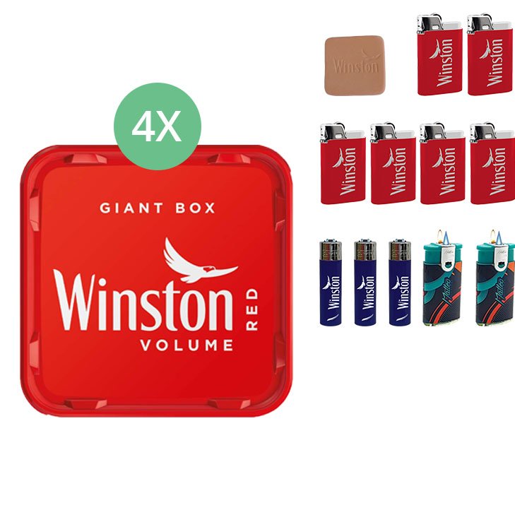 Winston Giant Box 4 x 245g mit Aschenbehcer