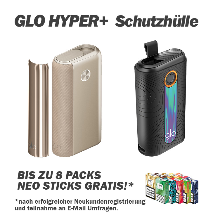 glo hyper+ UNIQ Gold Starter Kit + gratis neo sticks mit SLEEVE Interstellar