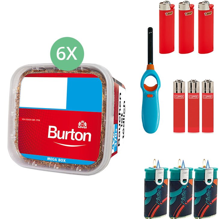 Burton 6 x 330g mit Feuerzeugen