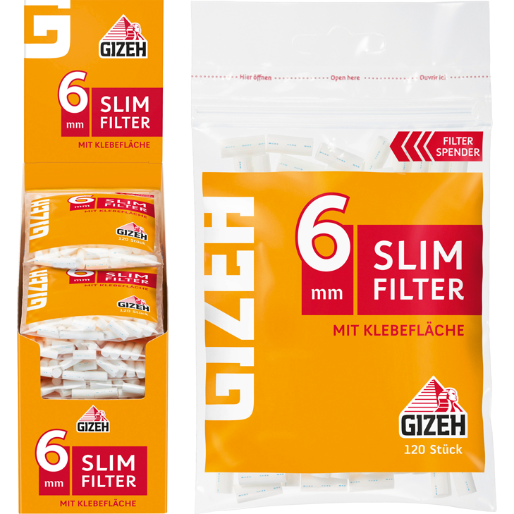 Gizeh Slim Filter 6mm 20 x 120 Stück