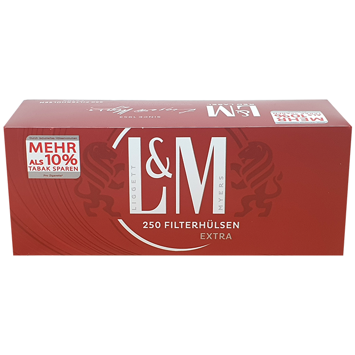 L&M Red Super Box 4 x 245g mit 1500 Extra Size Hülsen