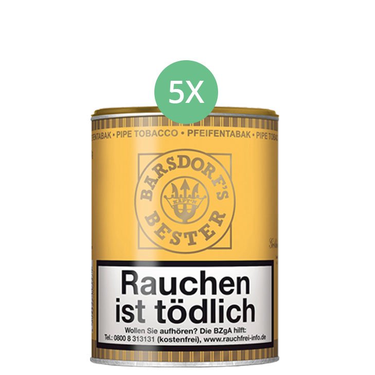 Barsdorf´s Bester Honey & Rum / Gold 5 x 160g Pfeifentabak
