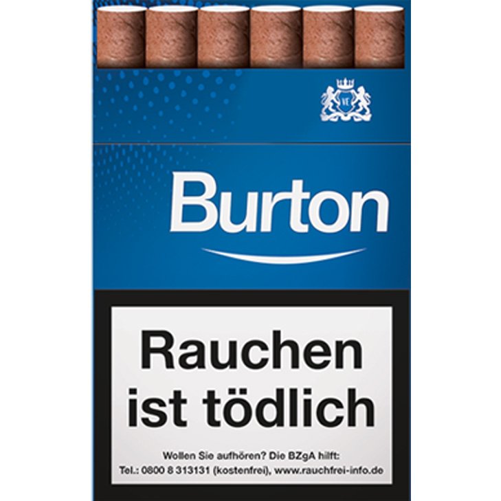 Burton Blue Zigarillos mit Filter (3 Stangen) 30 x 17 Stück Uvm.
