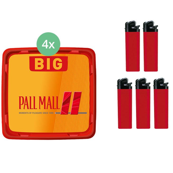 Pall Mall Allround Red 4 x 120g mit Feuerzeugen