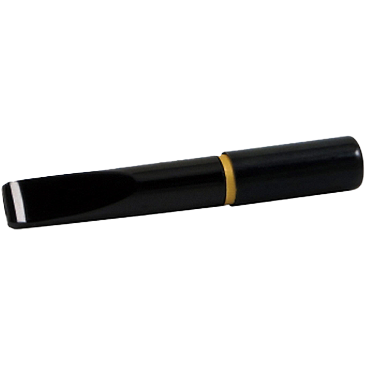 Ermuri Zigarettenspitze schwarz/gold mit Auswerfer 8,5 cm